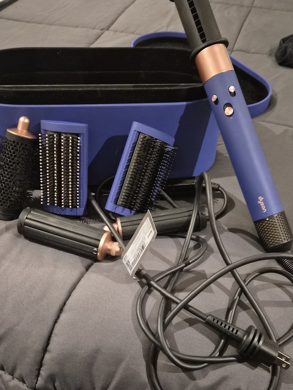Dyson Style Blue and Rose Gold Multi-Brush Hair Styling Set